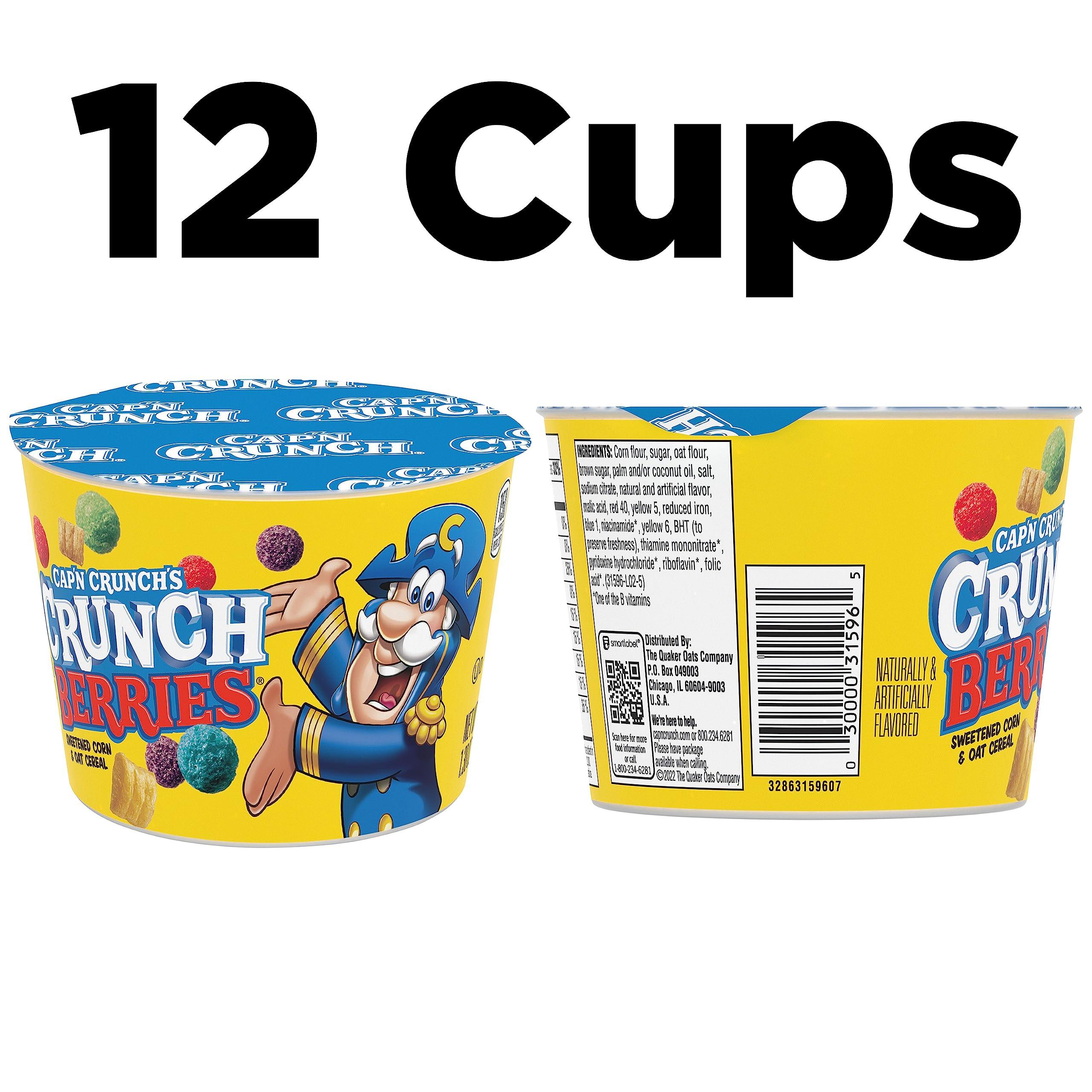 Cap'n Crunch Cap\'n Crunch Breakfast Cereal, Crunchberries, 1.3 Ounce (Pack of 12)