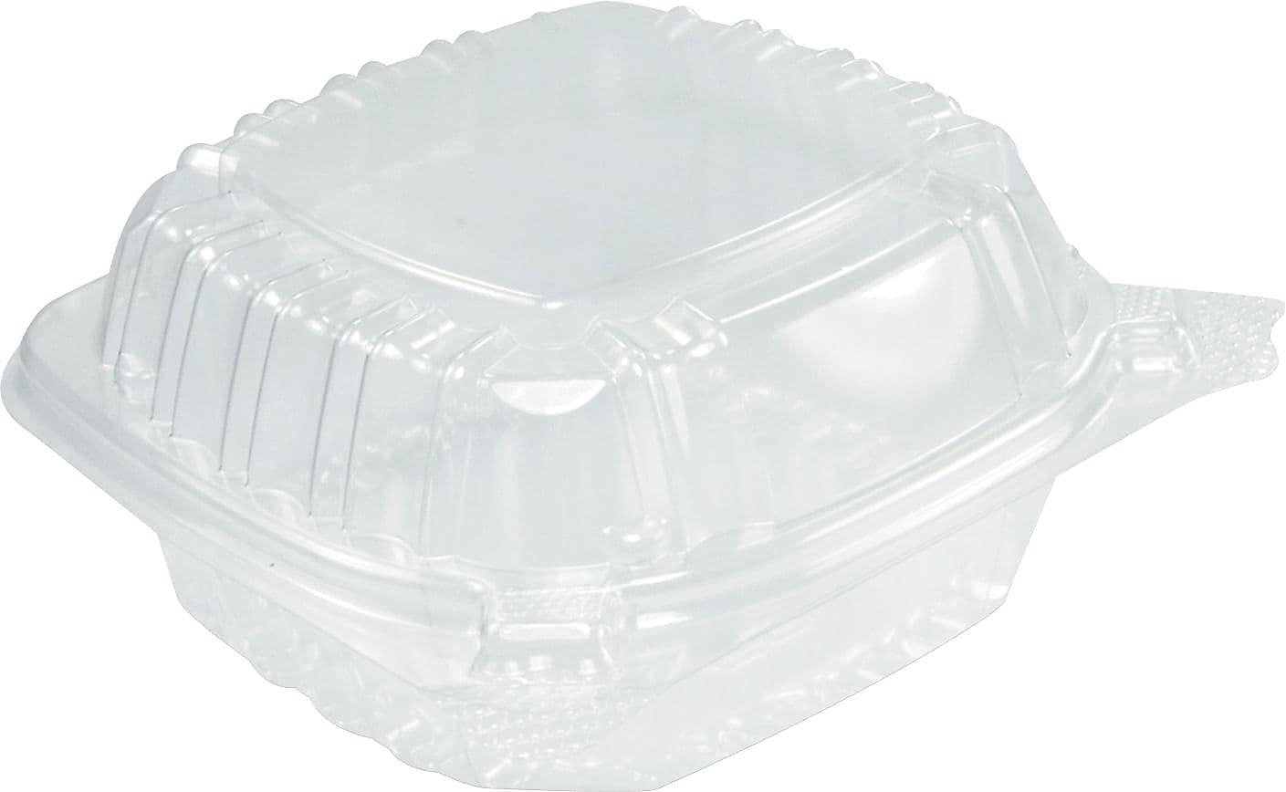 DART DART C53PST1 ClearSeal Hinged Clear Containers, 13 4/5 oz, Clear, Plastic, 5.4 x 5.3 x 2.6