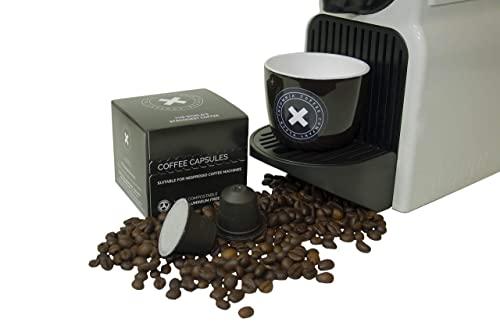 BLACK INSOMNIA COFFEE COMPANY X Black Insomnia Smooth Roast Coffee Pods, The Strongest Coffee in The World, Nespresso Original Compatible Coffee Pods, 100% Home Compostable x 60