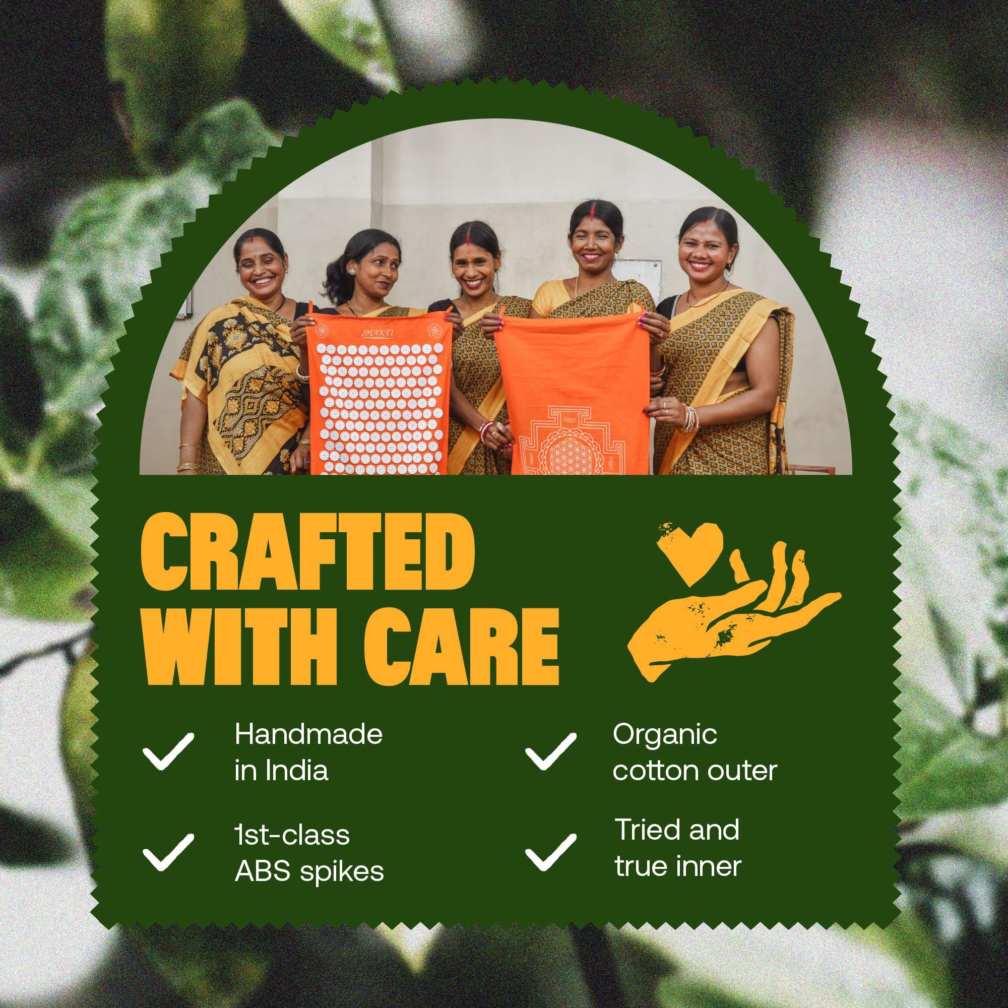 ShaktiMat ShaktiMat Classic Acupressure Mat Original Intensity in Shakti Black, Relieves Stress & Tension, Promotes Relaxation & Focus | Similar to Acupuncture, No Needles Required | FSA/HSA Eligible