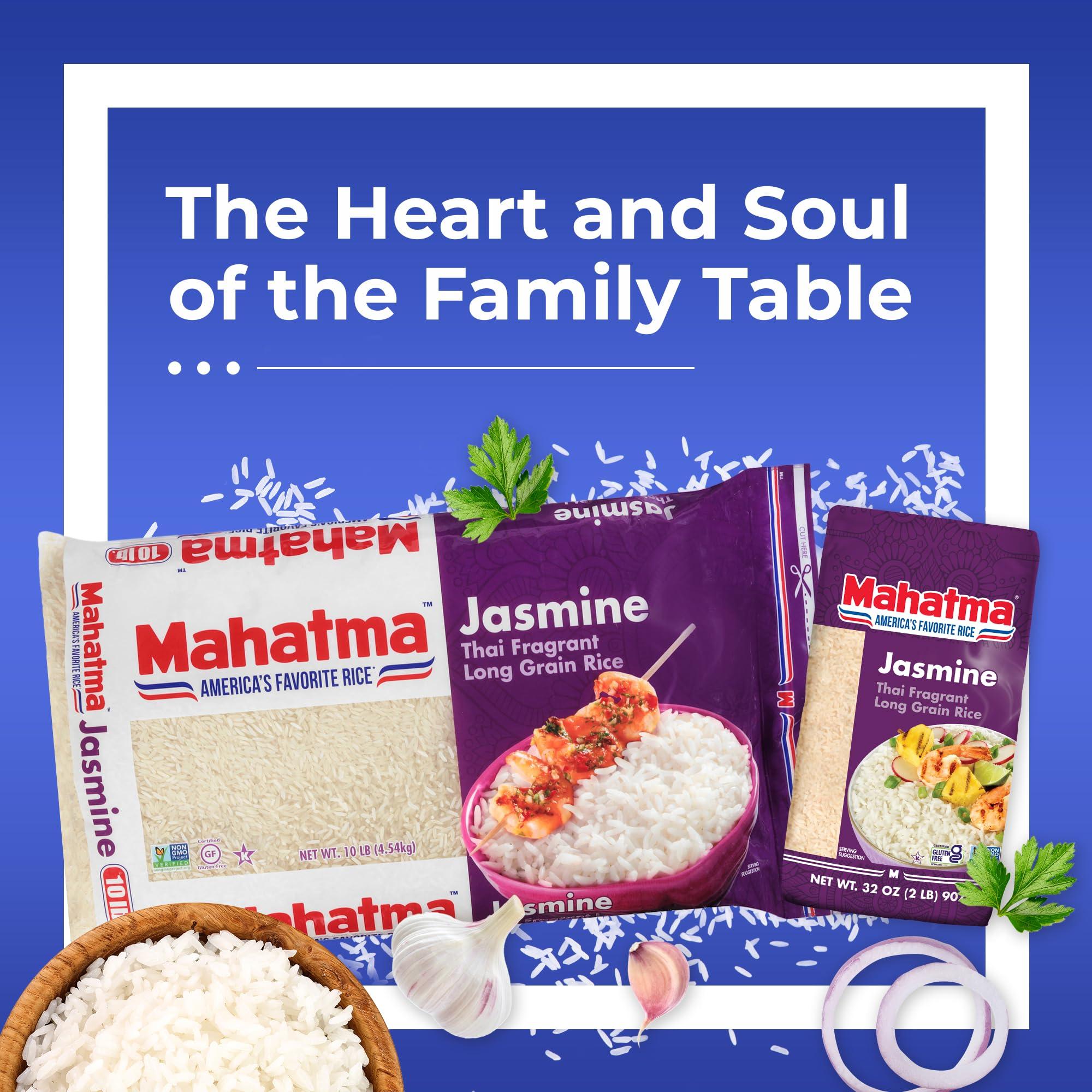 Mahatma Mahatma Jasmine Rice, 160-Ounce Bag of Rice, Thai, Indian, or Cambodian Fragrant Flavored Rice, Stovetop or Microwave Rice