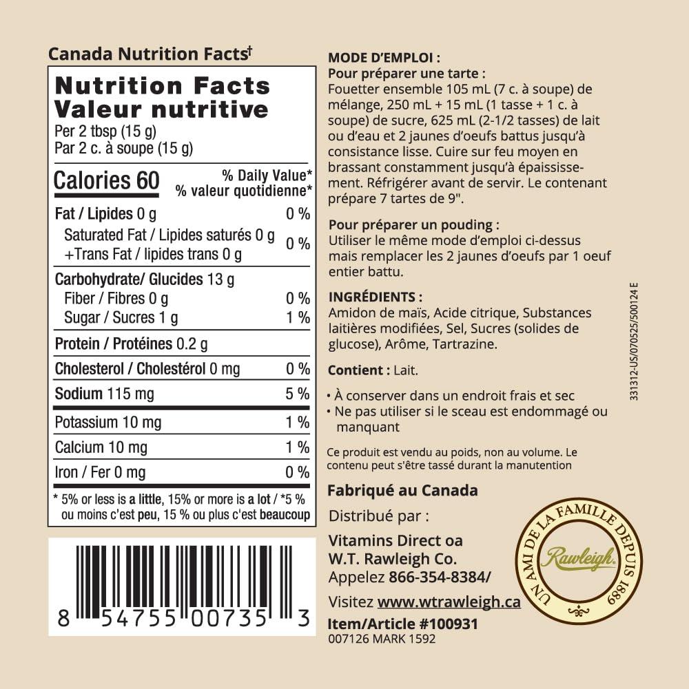 Rawleigh Rawleigh Lemon Pie Filling & Dessert Mix 16 oz / 454g - Pack of 12