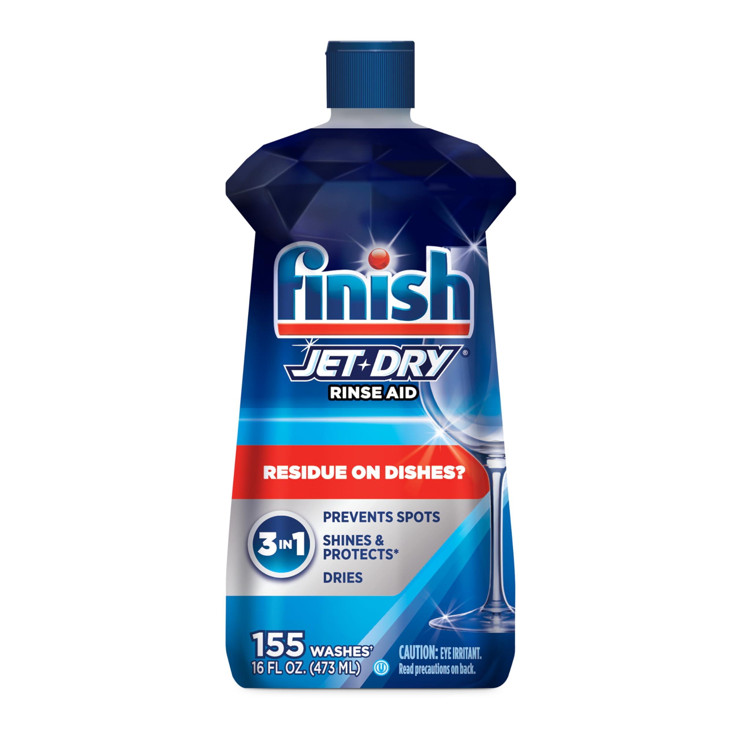 Finish Finish Jet-Dry Rinse Aid, Dishwasher Rinse Agent & Drying Agent, 16 Fl Oz (Pack of 1)