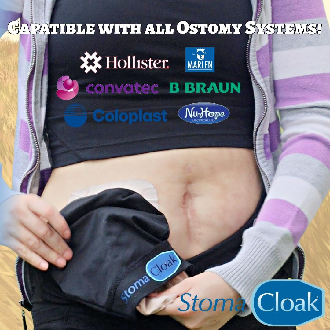 STOMA CLOAK StomaCloak Ostomy Pouch Covers - Odor Reducing, Moisture Wicking, Cool Fabric - Fits All Ostomy Sizes, Discreet Protection for Colostomy, Ileostomy, Urostomy Bags - 3-Pack (Beige, 2.75R)