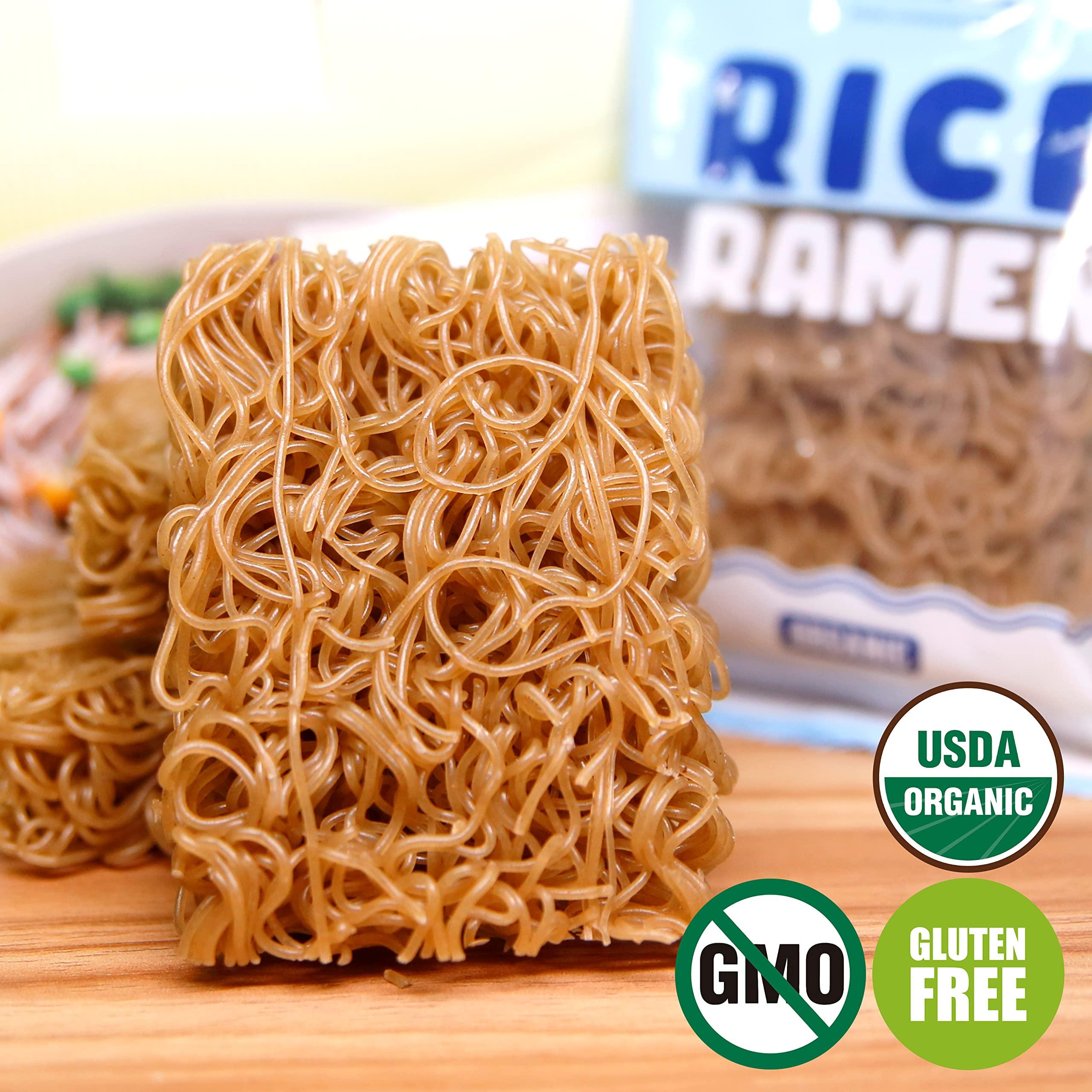 ONETANG ONETANG Organic Buckwheat & Brown Rice Ramen Noodle, 29.64 Oz and YUHO Organic Miso Paste 17.6 oz, Gluten-Free Pasta, Whole Grain, Non-GMO, Kosher, Vegan