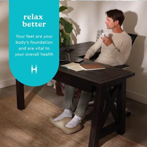 Homedics Homedics Comfy Footrest Massager, Soothes Tired Feet and Toes, Invigorating Vibrations, Beanbag-Style Cushion, Soft Pedestal, Total-Foot Relaxation, One-Switch Controls, for Home or Office