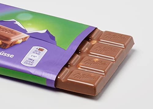Milka World's Best Milka Chocolate - Whole Nuts, 10 Bars