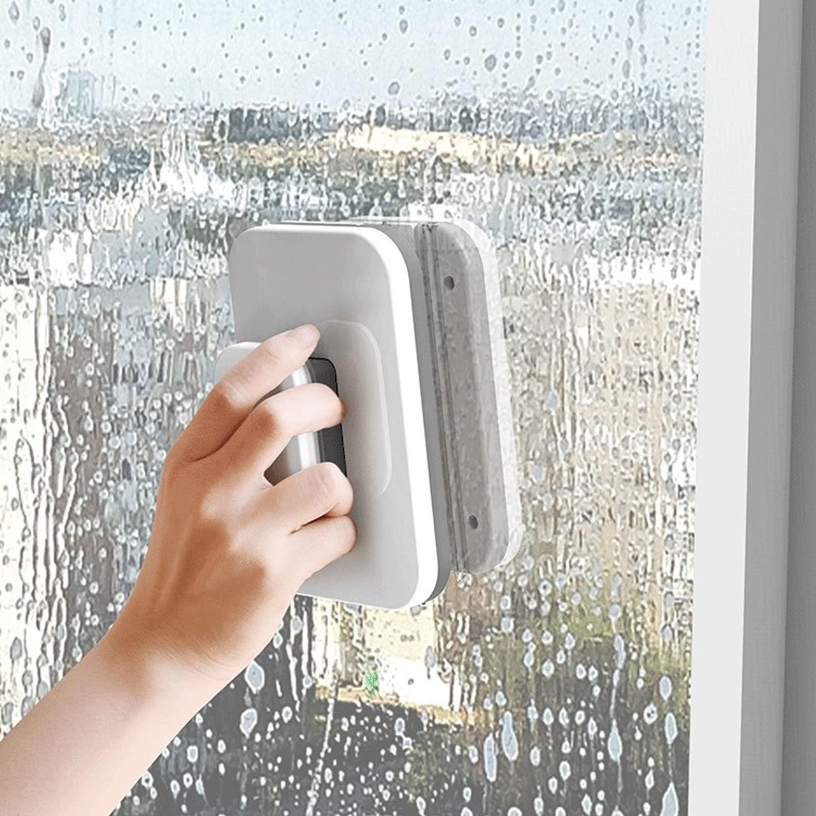 Ddewing Double Sided Magnetic Window Cleaner Double Sided High Rise Household Magnetic Window Cleaner Wiper Glass Washing Cleaning Tool Brush,Grey