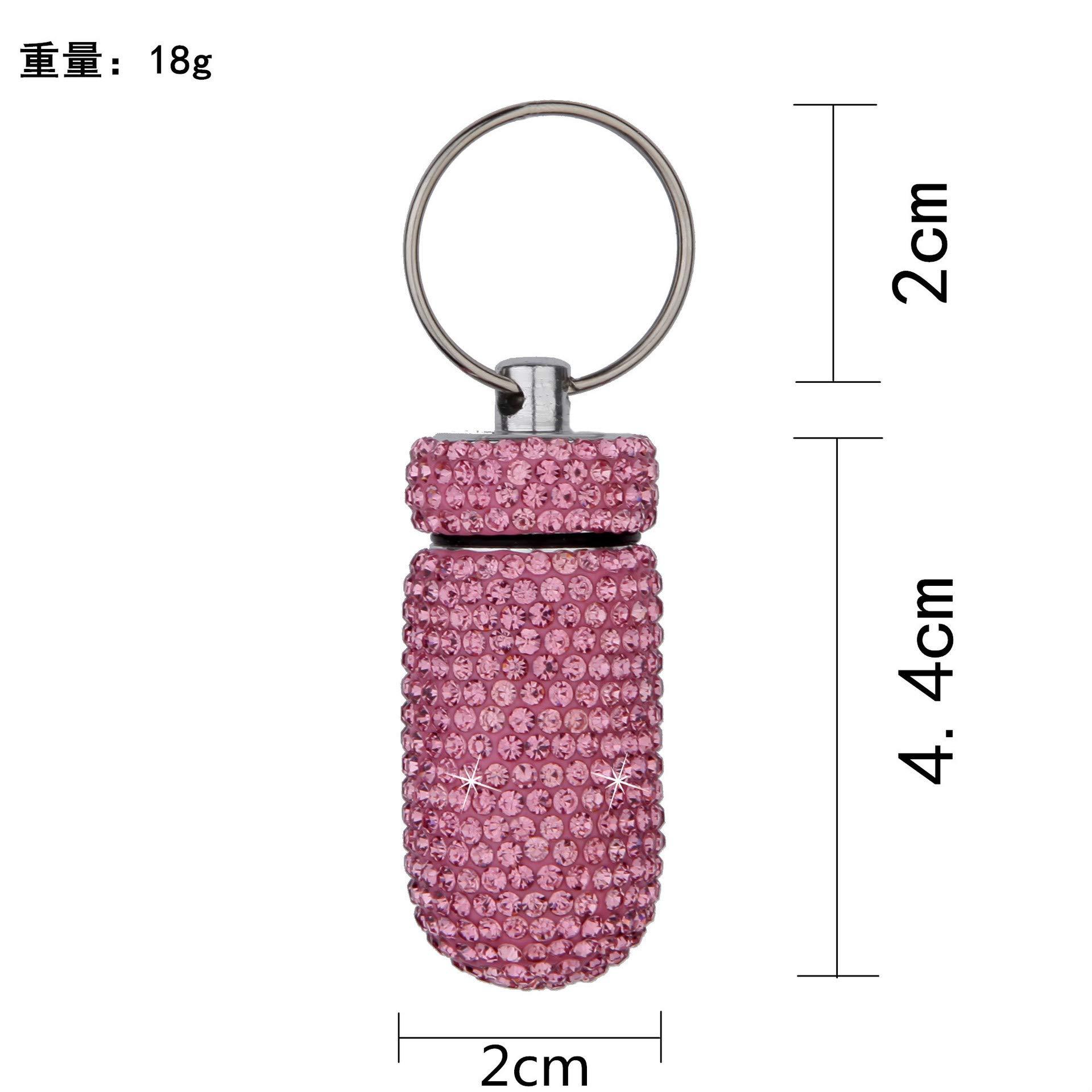 Ykybhx Ykybhx 3PCS Bling Crystal Rhinestone Portable Pill Case Pill Container Waterproof Pill Holder with Keychain Glitter Travel Pill Box Small Medicine Dispenser Bottle Storage for Outdoor Camping Travel,2