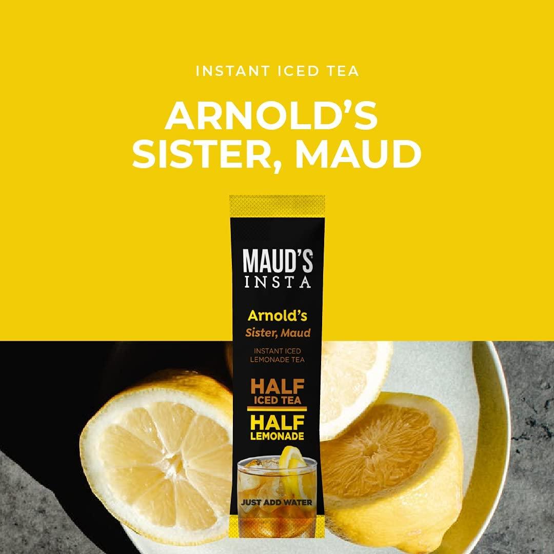 MAUD'S Maud\'s Lemonade Instant Tea Packets Single Serve, 26 ct | Insta Arnold\'s Sister Flavored Tea | 100% California Blended Tea Leaves Solar Energy Produced | Hot or Iced Tea Instant Powder Packs