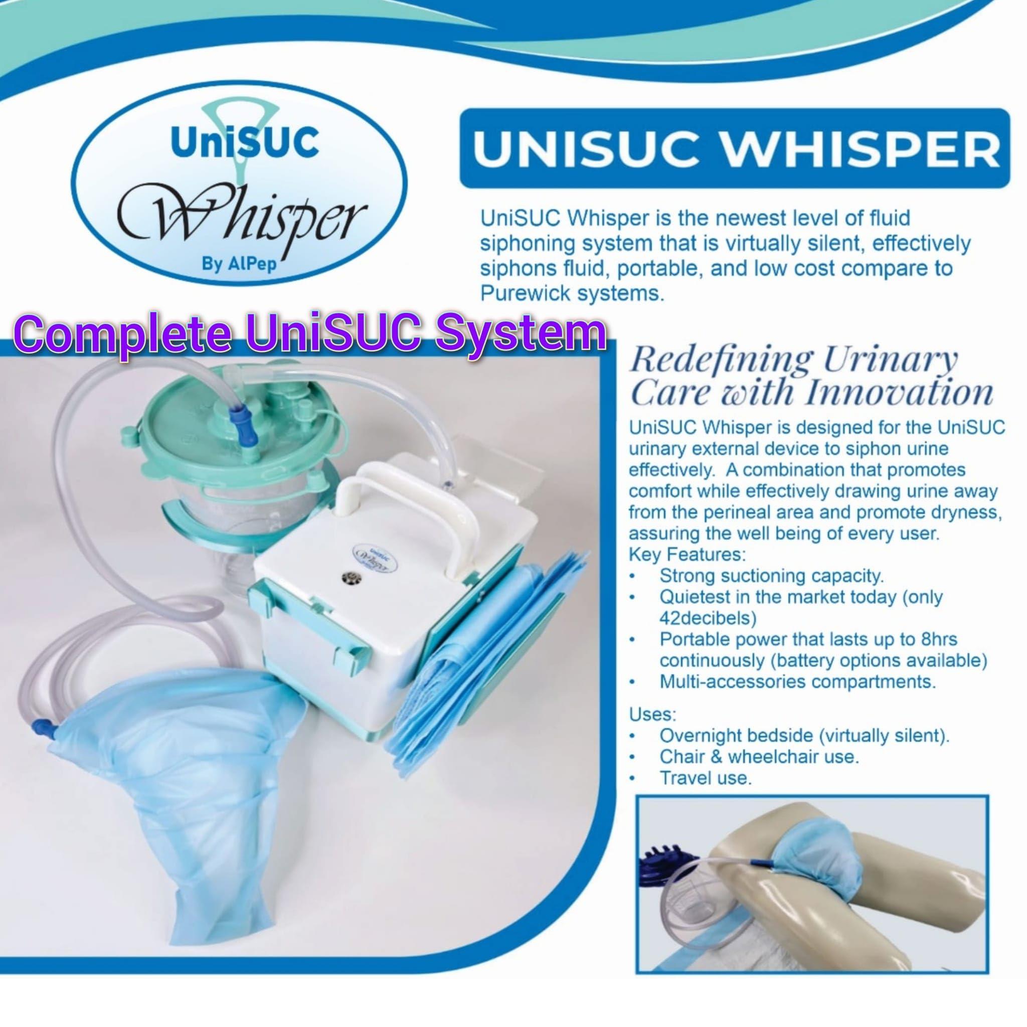 UniSUC UniSUC Unisex Urinary Catheter Starter Kit Siphoning System Adult Personal Care Disposable Liners Reusable Frame - Keeping You Dry All Night - External Catheter