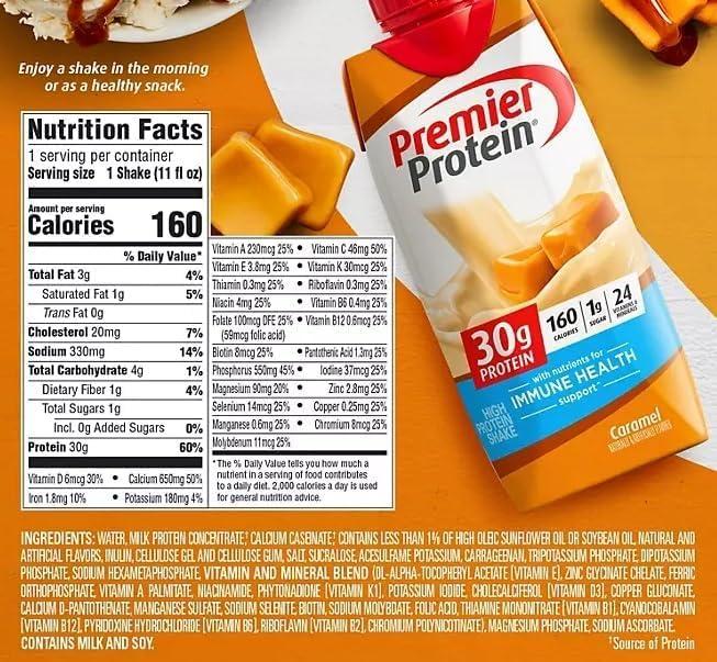 Premier Protein Premier Protein Premier Caramel High Protein Shake, 11 Fl Oz (Pack of 15)
