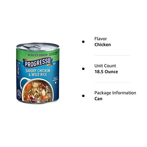 Progresso Progresso Reduced Sodium Savory Chicken & Wild Rice Soup 18.5 oz. (Pack of 2)