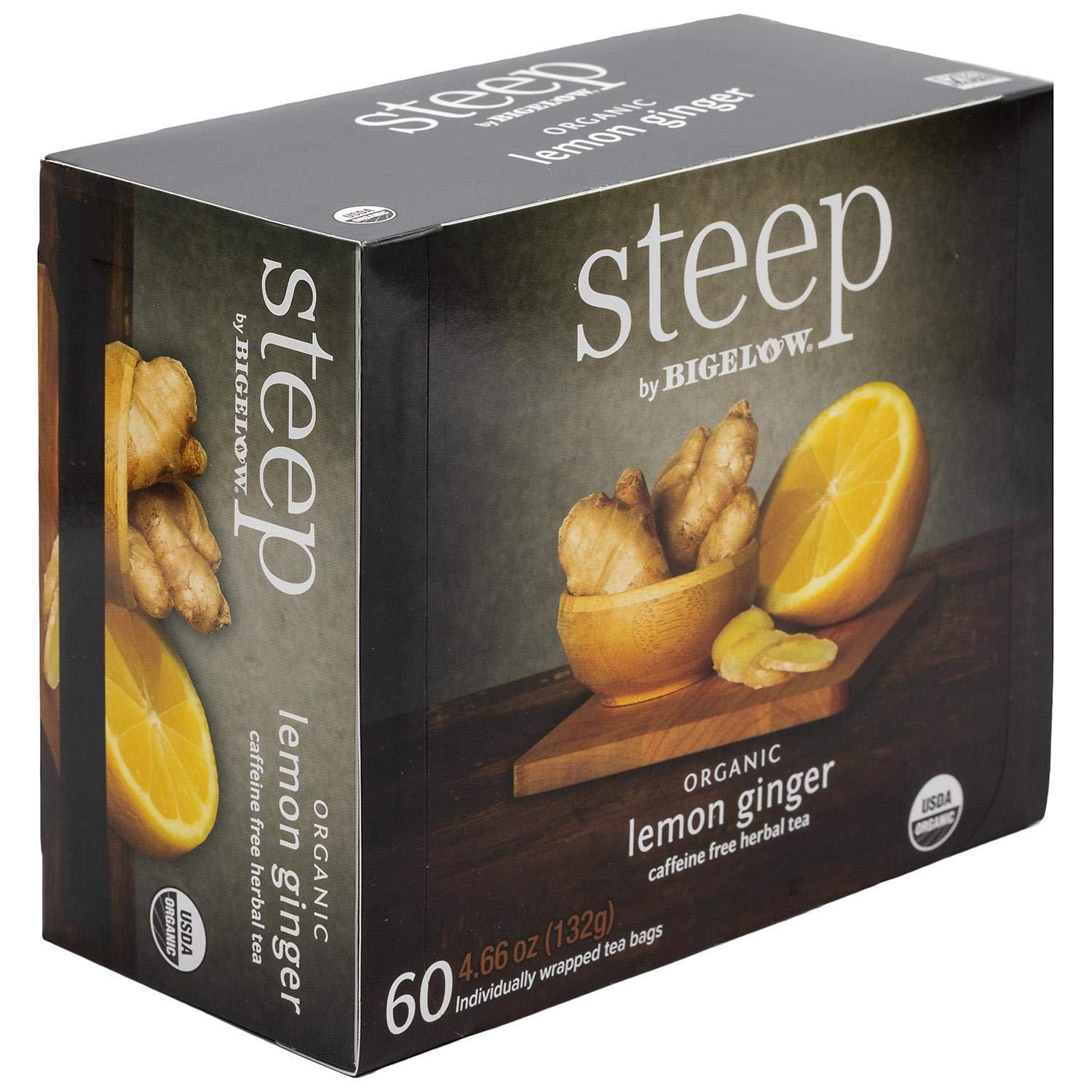 Biglow Tea Biglow Tea Organic Lemon Ginger Tea Steep 60 Bags Net Wt 4.66 Oz
