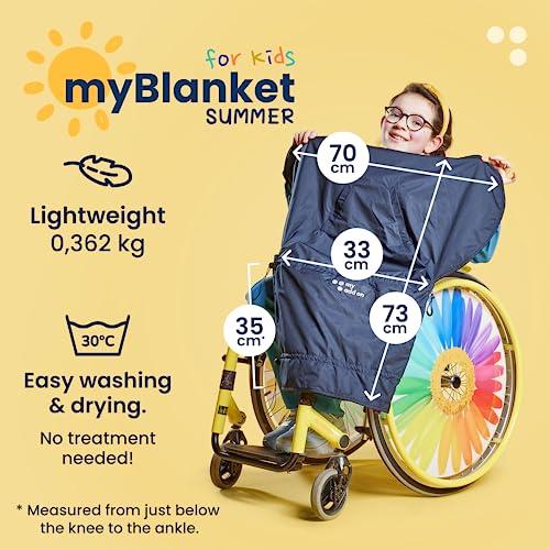 My Add On MyBlanket Summer, Lightweight & Compact Wheelchair Cozy with Light Cotton Lining, Wind & Waterproof, Remain Seated, Leg Protection Rain Cover, for Manual & Electric Wheelchair Users, Powerchair