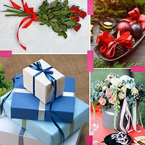 Trimming Shop Trimming Shop 6mm x 10 Metres Double Sided Satin Polyester Ribbon for Fabric, DIY Art & Crafts, Bows, Gift Wrapping, Wedding Favors & Home Decorations, Champagne Gold