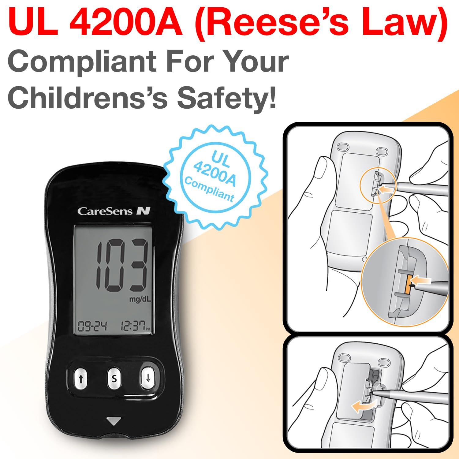 CareSens CareSens N Blood Glucose Monitor Kit with 100 Blood Sugar Test Strips, 100 Lancets, 1 Blood Glucose Meter, 1 Lancing Device, 1 Control Solution, Travel Case for Diabetes Testing