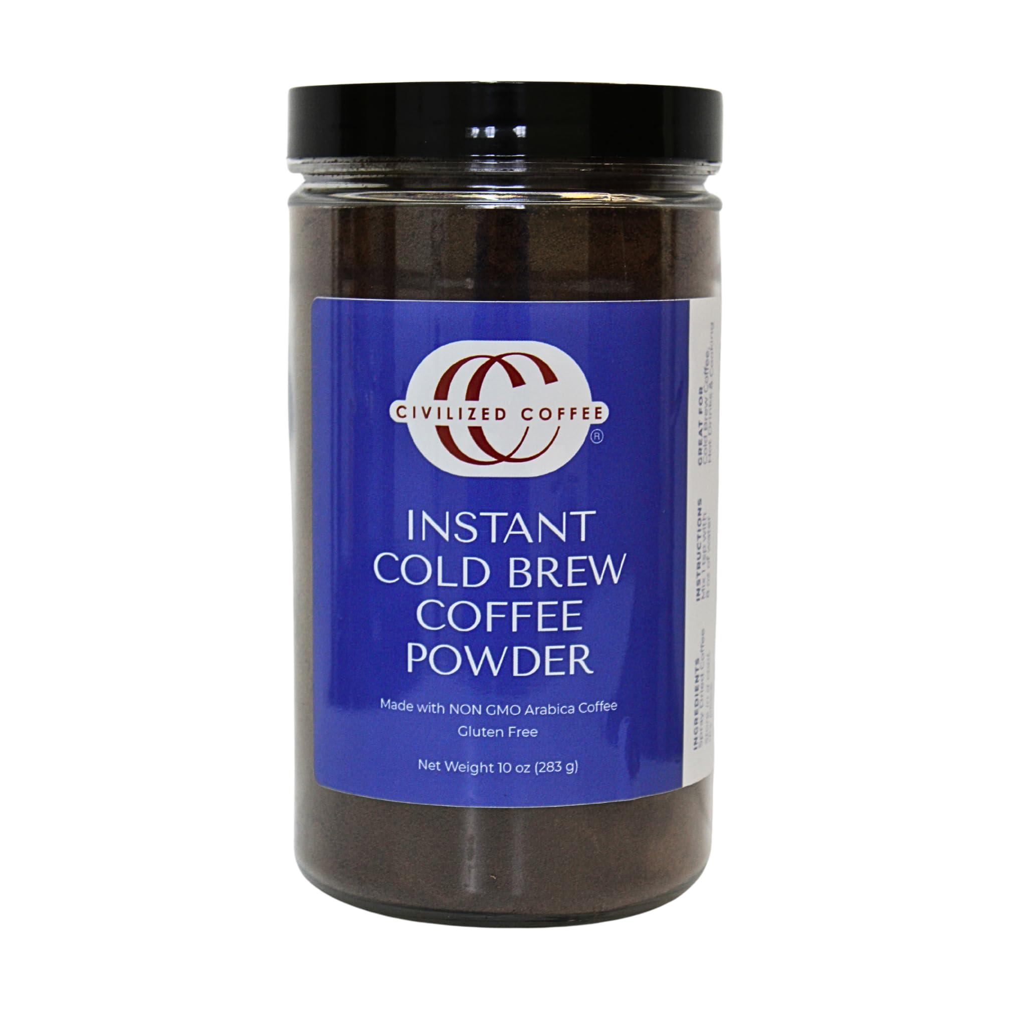 CIVILIZED COFFEE Civilized Coffee Instant Cold Brew Coffee Granules Medium Dark Roast Non-GMO Jar (10 oz)