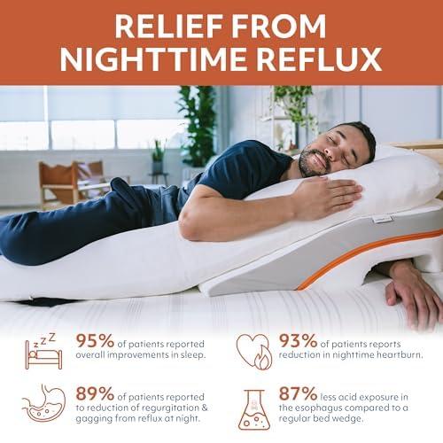 MedCline MedCline Reflux Relief System Bundle, Bed Wedge Pillow for Acid Reflux and GERD Relief with Therapeutic Body Pillow, Insert, and Extra Covers, Comfortable Sleep Position, Small for 4'8" to 5'4" Tall