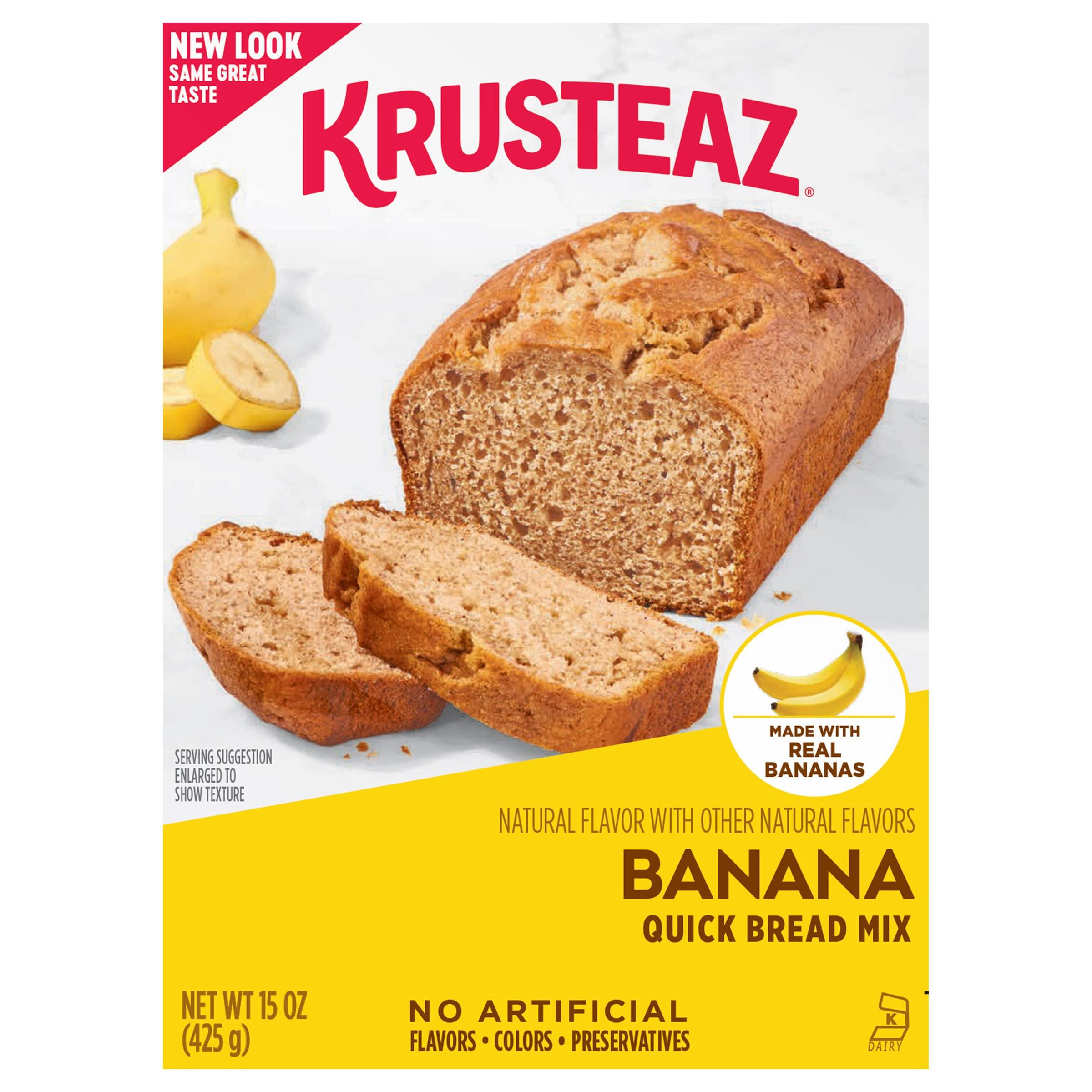 Krusteaz Krusteaz Banana Quick Bread Mix, Made with Real Bananas, 15.0 oz Boxes (Pack of 12)