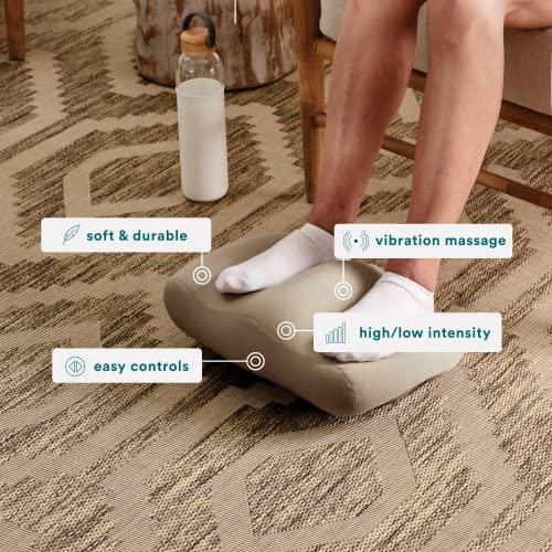 Homedics Homedics Comfy Footrest Massager, Soothes Tired Feet and Toes, Invigorating Vibrations, Beanbag-Style Cushion, Soft Pedestal, Total-Foot Relaxation, One-Switch Controls, for Home or Office