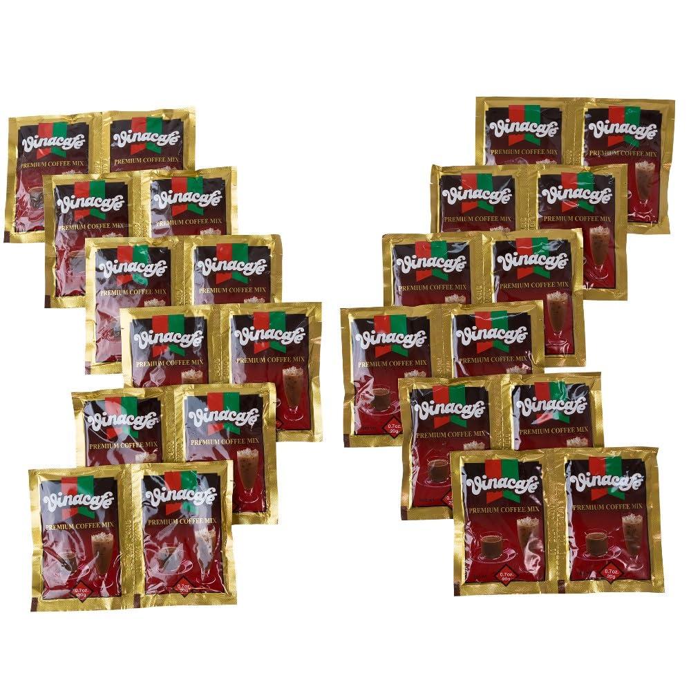 Vinacafe Vinacafe Premium 3 in 1 Instant Coffee Mix, New & Improved Version, Unique Blend of Both Arabica & Robusta Coffee Beans, 24 Count Packets, 1 Bag