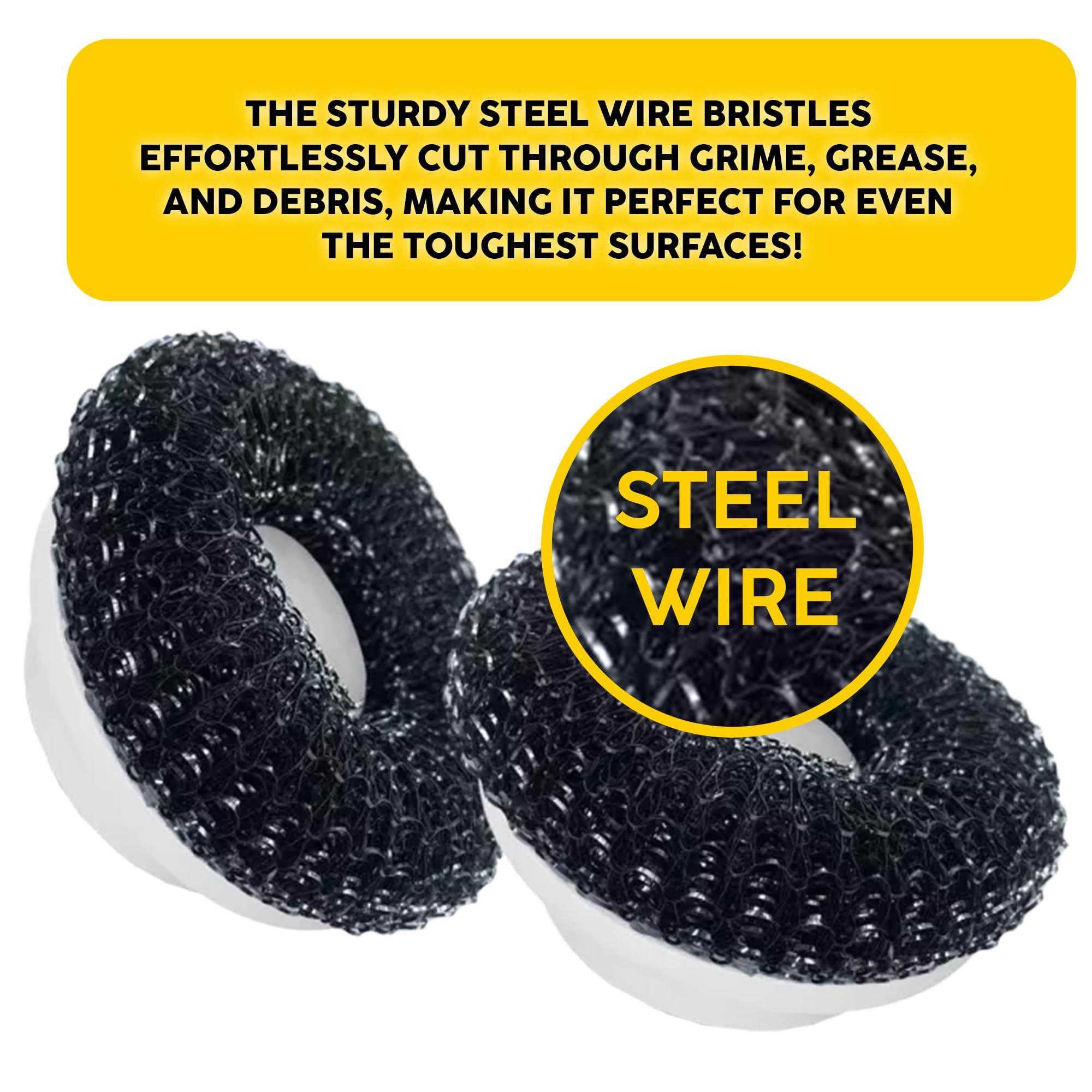 SYNOSHI Kitchen Set | SYNOSHI Electric Spin Scrubber Kit + 6 Sponge Brush Heads + 2 Steel Brush Heads