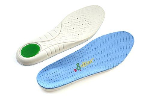 Softior Softior Heavy-Duty Sport & Work Arch Support PU Insoles for Sport Work Hiker Shoes Boots,Men's Sizes 7-13 Blue