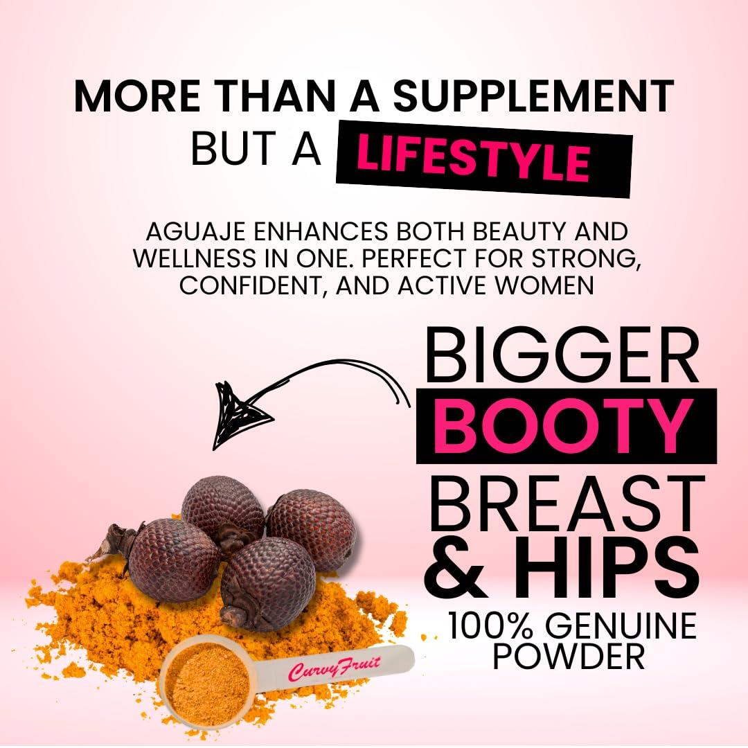 Curvy Fruit Curvy Fruit Original Aguaje CurvyFruit Powder for Bigger Butt, Breast and Hips- 3.5 oz - 31 Days Supply