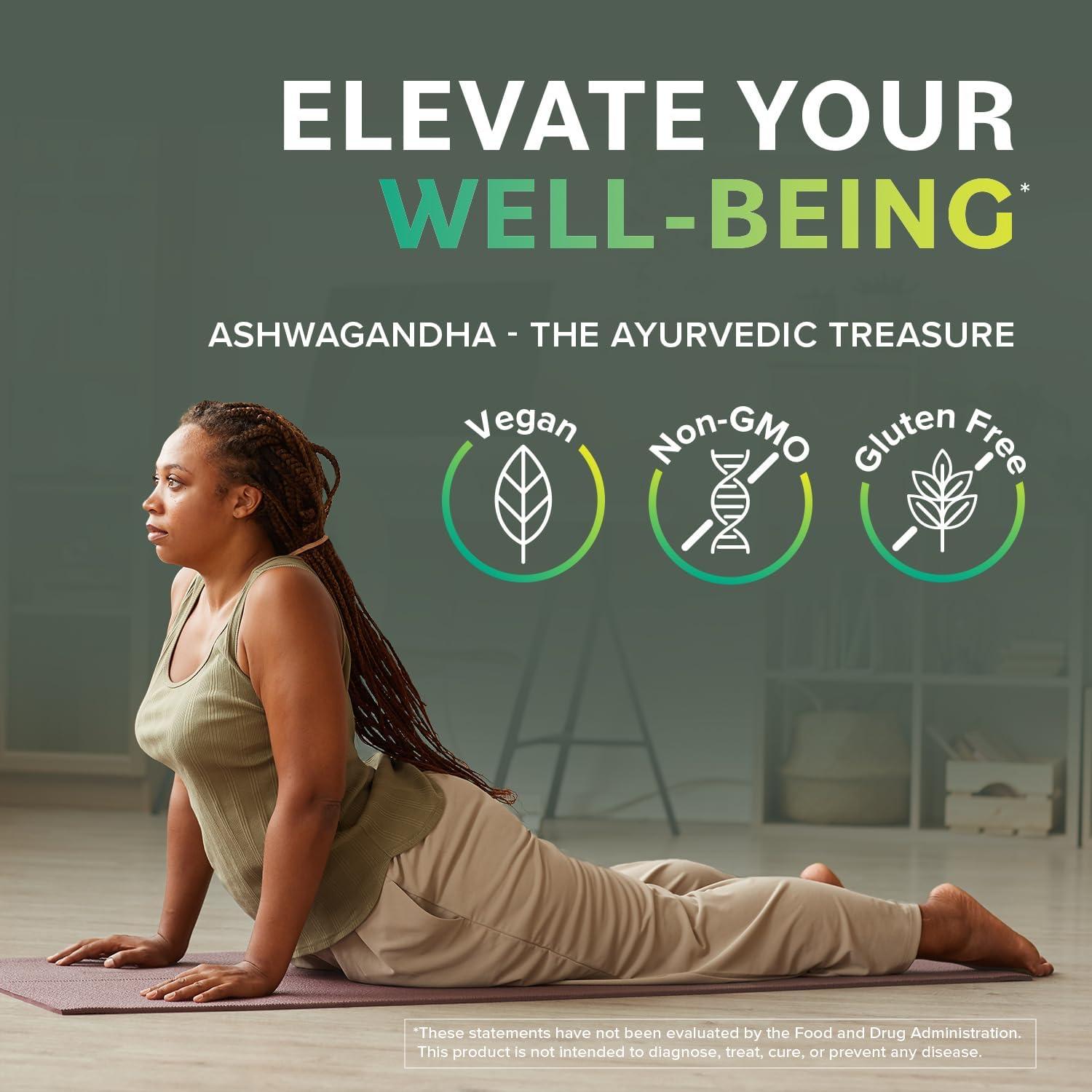 Prominent Nutrition Prominent Nutrition Ashwagandha Supplement, Clinically Researched Shagandha Root Extract for Healthy Mood and Stress Support, Standardized to 2.5% Withanolides, 500 mg, 60 Vegan Capsules