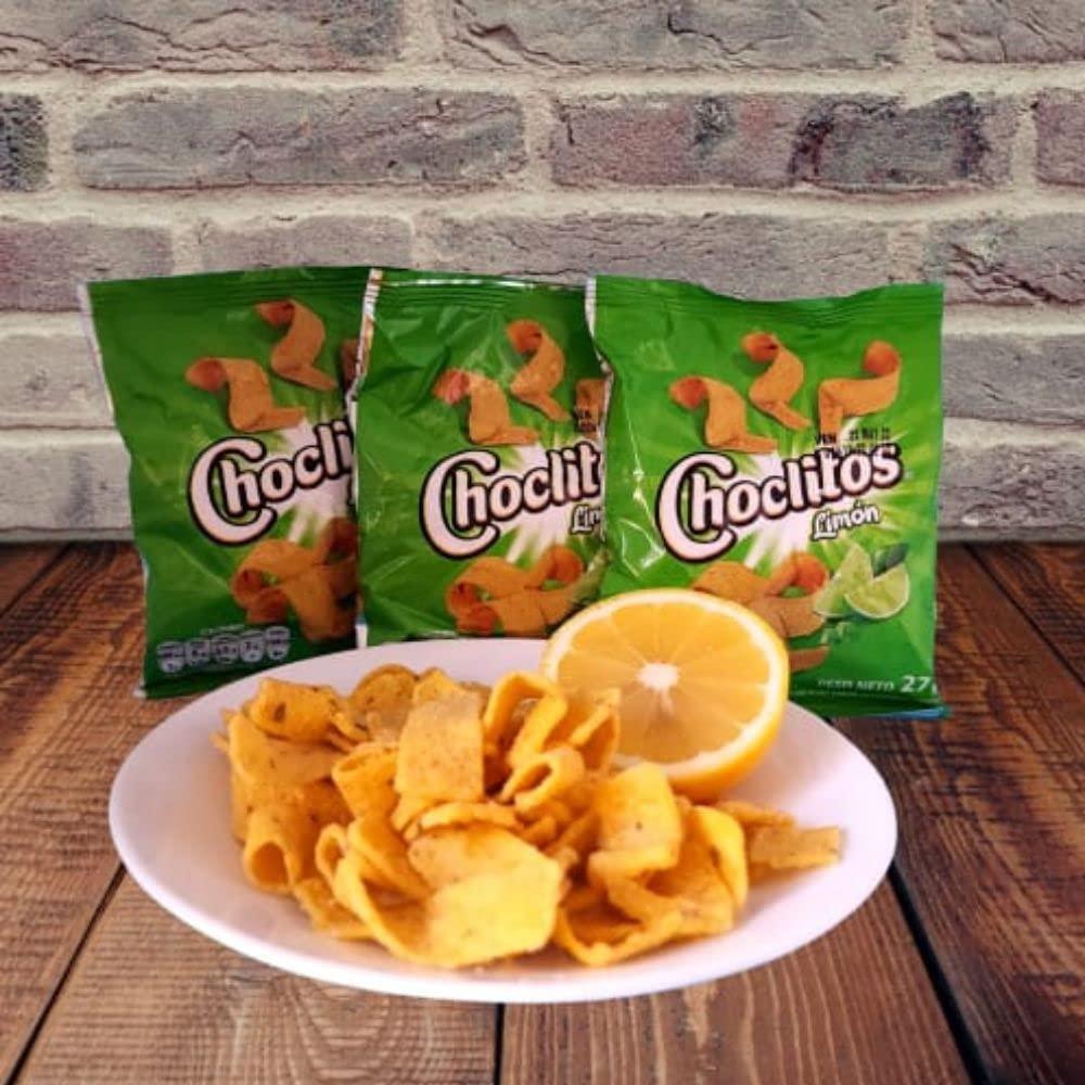 No applicable Choclitos de Limon (24 pack) Corn chips Salty Lemon snack for Snack lovers Colombian snack mecato colombiano Colombian food Colombian Candy