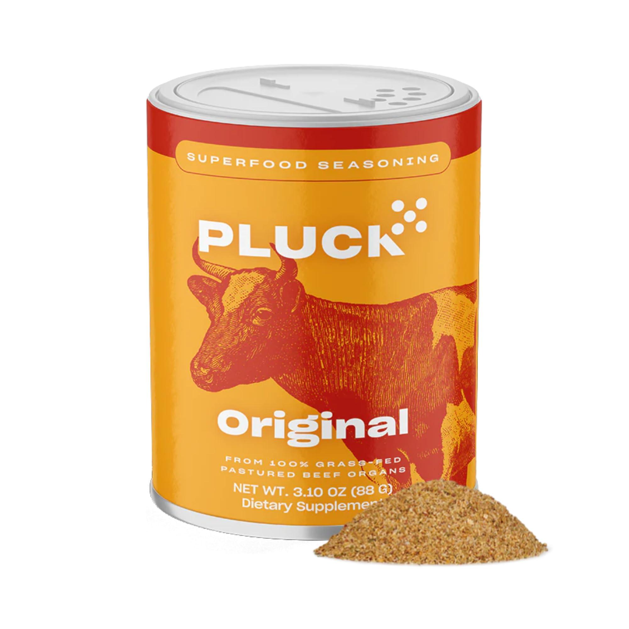 PLUCK Pluck All-Purpose Organ Meat Blend Seasoning | From Grass-Fed & Grass-Finished Pastured Beef Organs with Redmond Real Sea Salt | 30-Day Supply