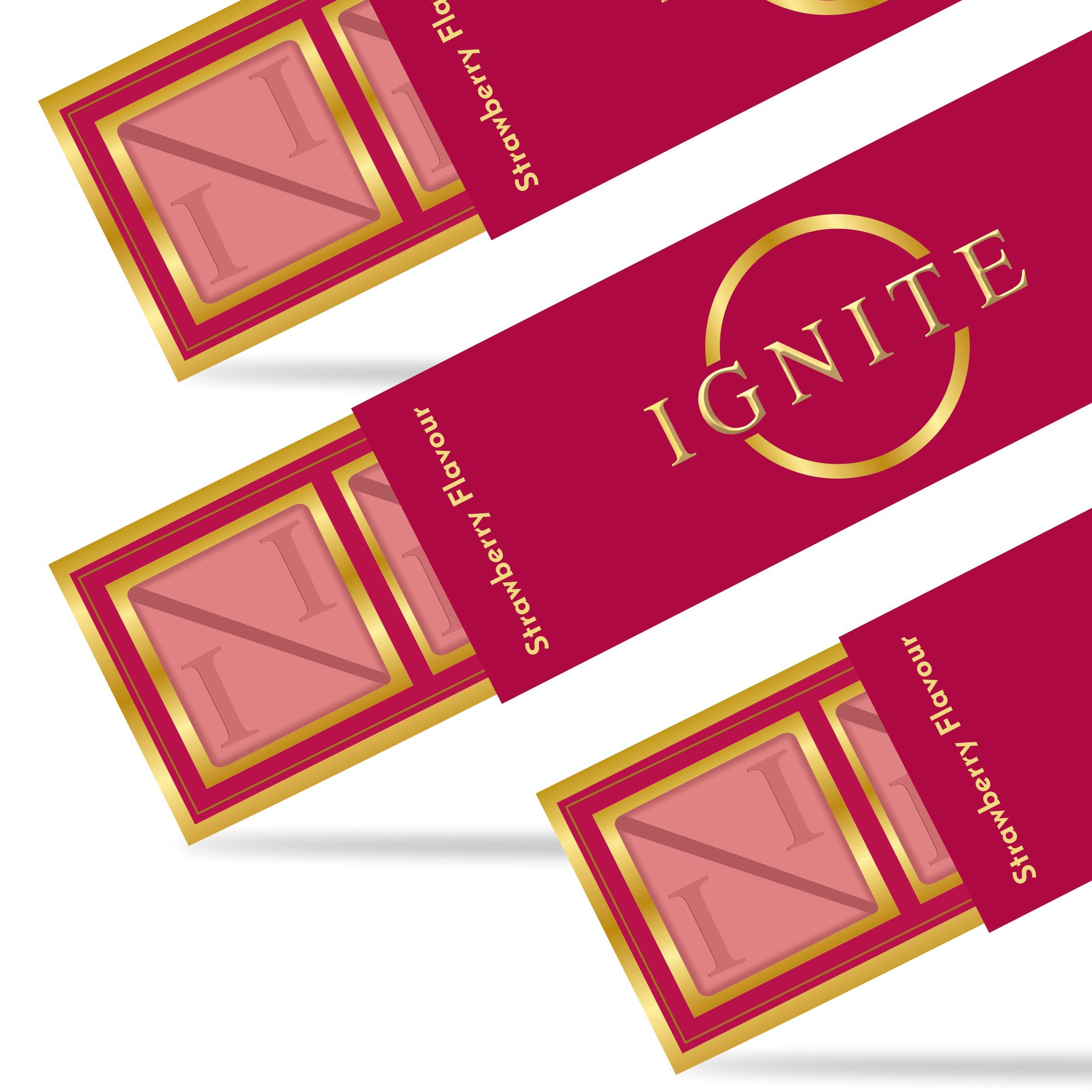 MBDH Wellness Ignite Chocolate Bars - Premium Strawberry flavor Chocolate Squares for Couples - 60% Cocoa, Vegetarian - Crafted with Epimedium and Maca Root for a Delightful Experience - Ideal for Men & Women