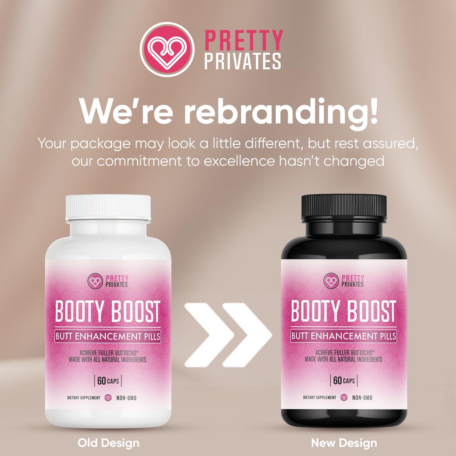 Pretty Privates Pretty Privates Premium Butt Enhancement Pills - Max Boost Glute Growth Supplement to Tighten, Firm and Lift Booty and HIPS - Advance Butt Enhancer Pills to Reduce Sagging - 60 ct