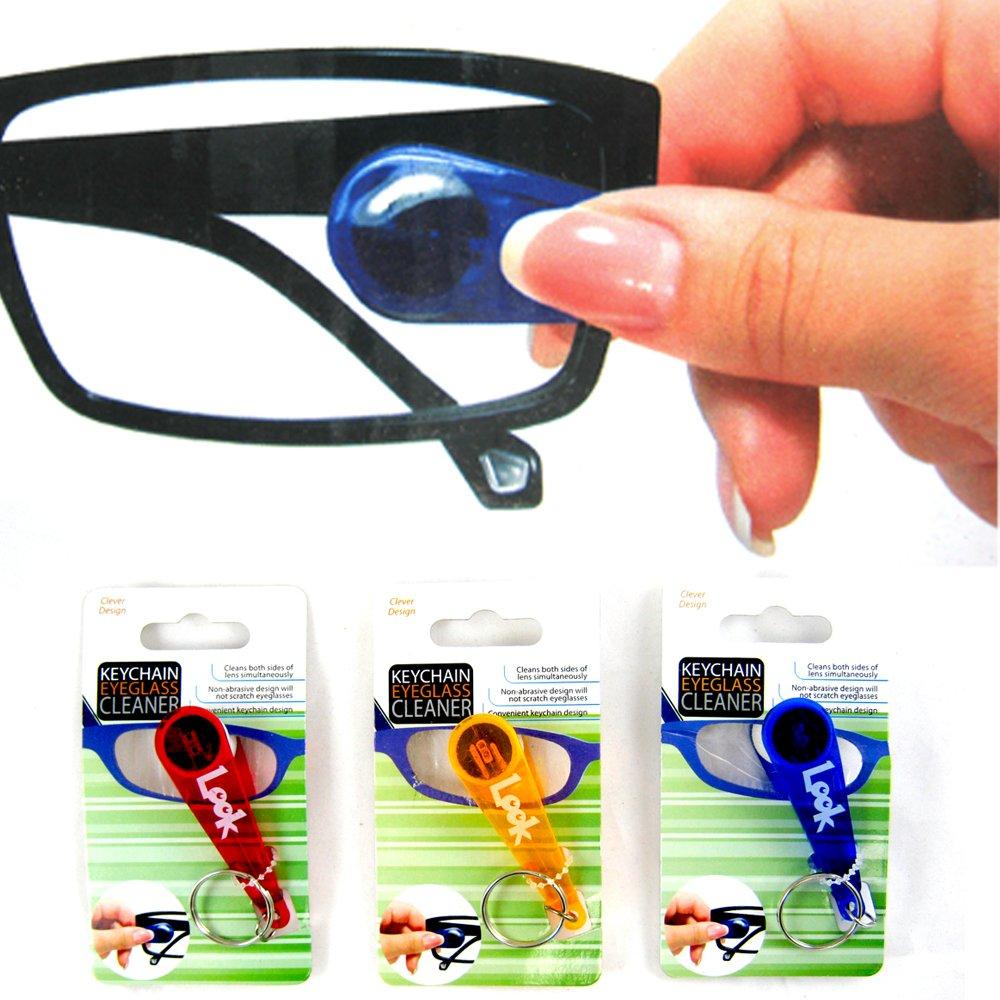 AllTopBargains Mini Soft Keychain Eyeglass Cleaner Glasses Spectacles Microfiber Cleaner Wipe !