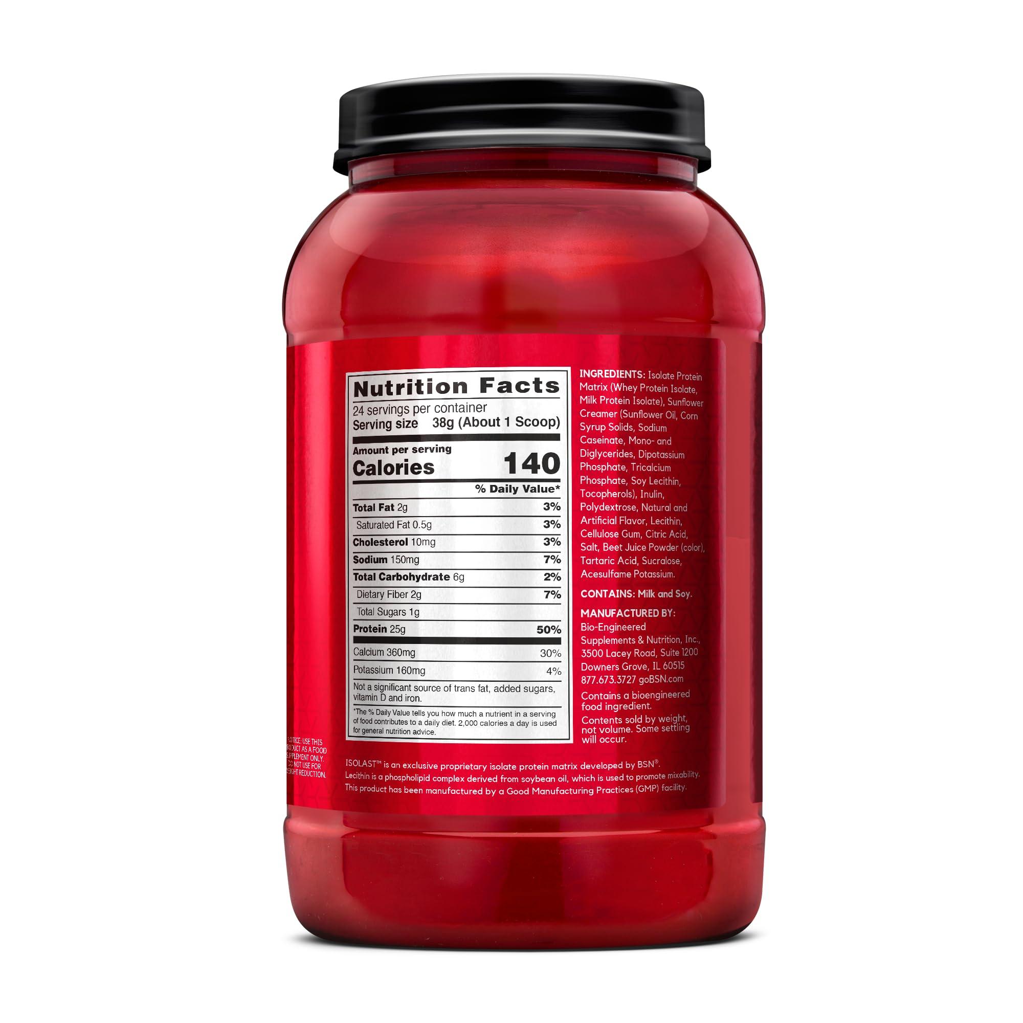 BSN BSN SYNTHA-6 Isolate Protein Powder, Strawberry Protein Powder with Whey Protein Isolate, Milk Protein Isolate, Flavor: Strawberry Milkshake, 24 Servings (Packaging May Vary)