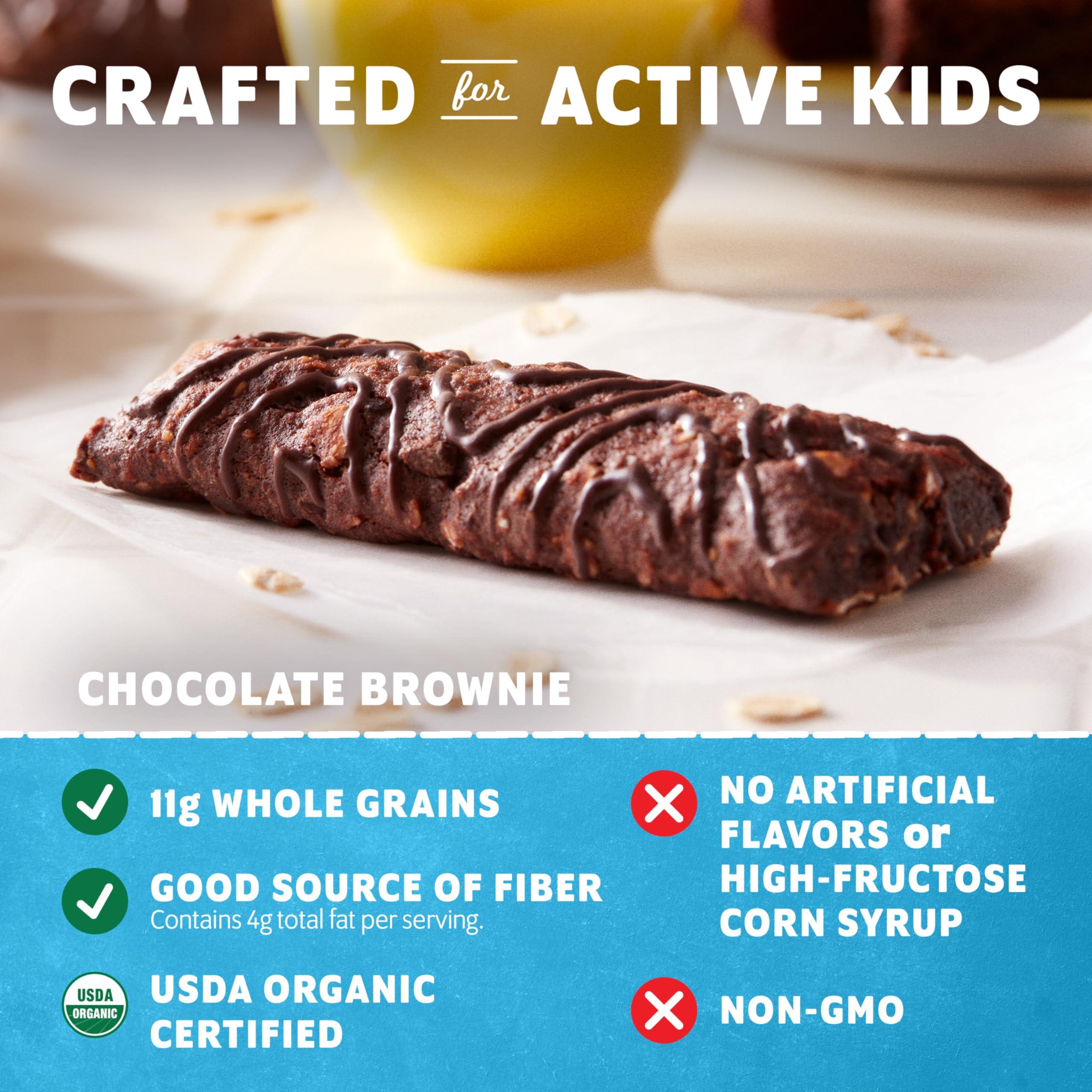 Clif Kid Zbar Zbar - Chocolate Brownie - Soft Baked Snack Bars - Non-GMO - 10g Whole Grains - USDA Organic Granola Bars (24 Pack)
