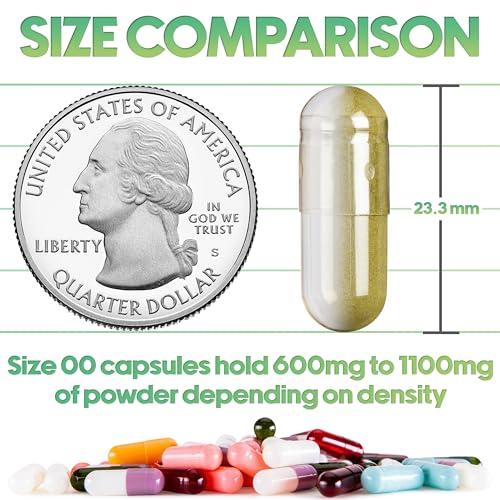 XPRS Nutra XPRS Nutra Vegan Size 00 Separated Capsules - 1000 Count Premium Empty Capsules Separated in Bags - Separated Empty 00 Capsules - Pill Capsules Empty for DIY Supplement Filling (White)