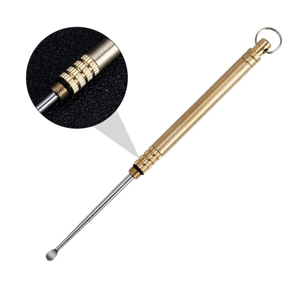 HEALLILY Titanium Alloy Ear Spoon Ear Wax Cleaner Earwax Removable Spoon Digging Ear Spoons Ear Cleaner Ear Wax Removal Tool Ear Wax Picker Ear Pick Spoon Titanium Alloy Earpick