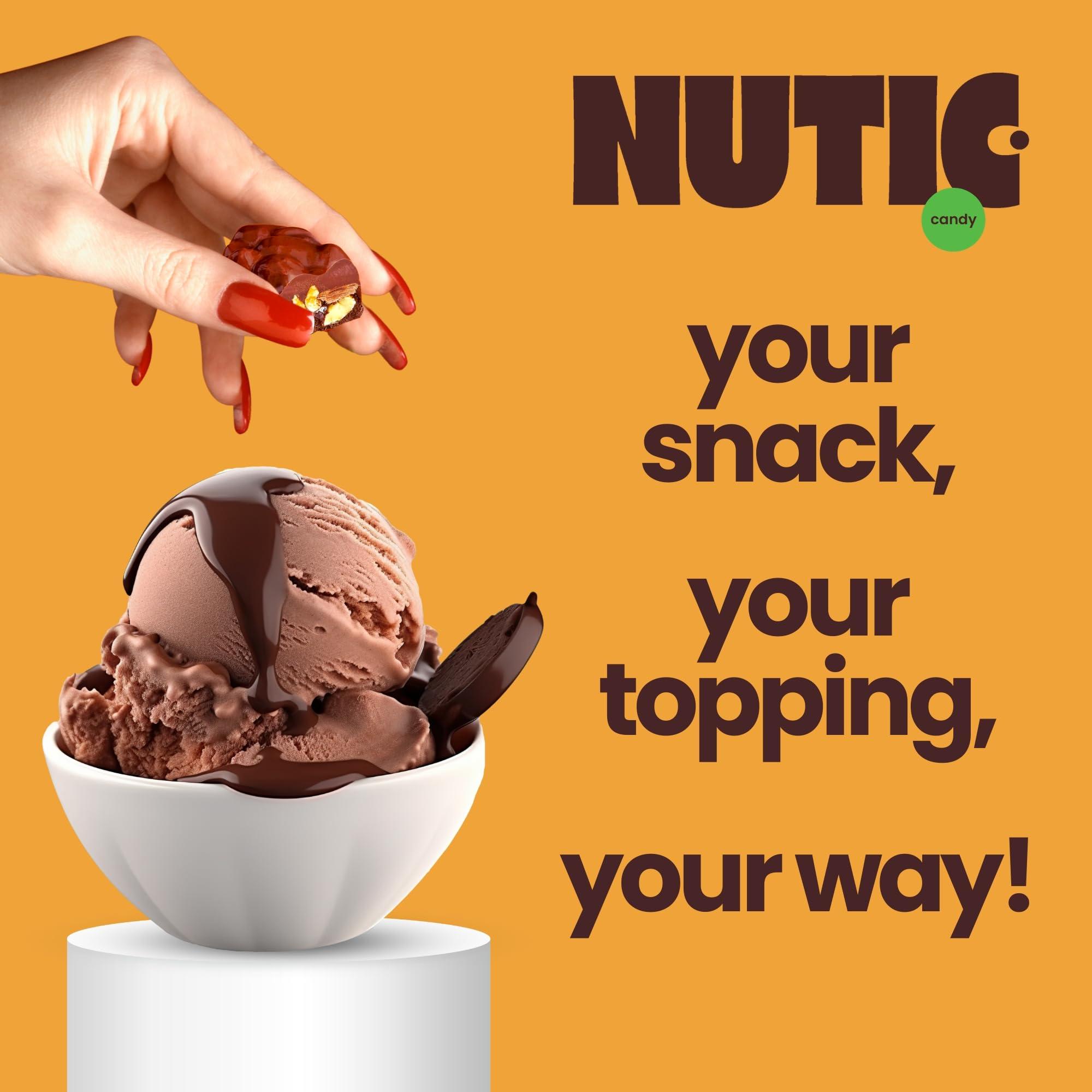 Nutic Nutic Gourmet Milk Chocolate Peanut Clusters - 1 lb, Crunchy Peanuts in Velvety Chocolate, Ideal Snacks & Gifts, Chocolate Covered Peanut Delight, Made in the USA - Pack of 1