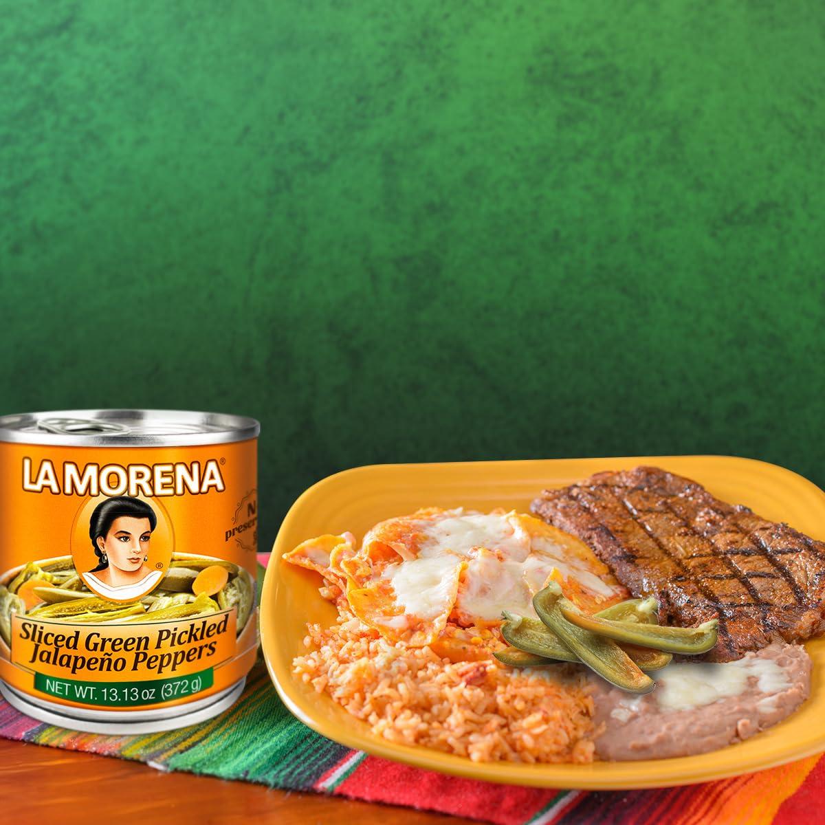 La Moderna La Morena Sliced Green Pickled Jalapeno Peppers, 13 oz (1 unit)