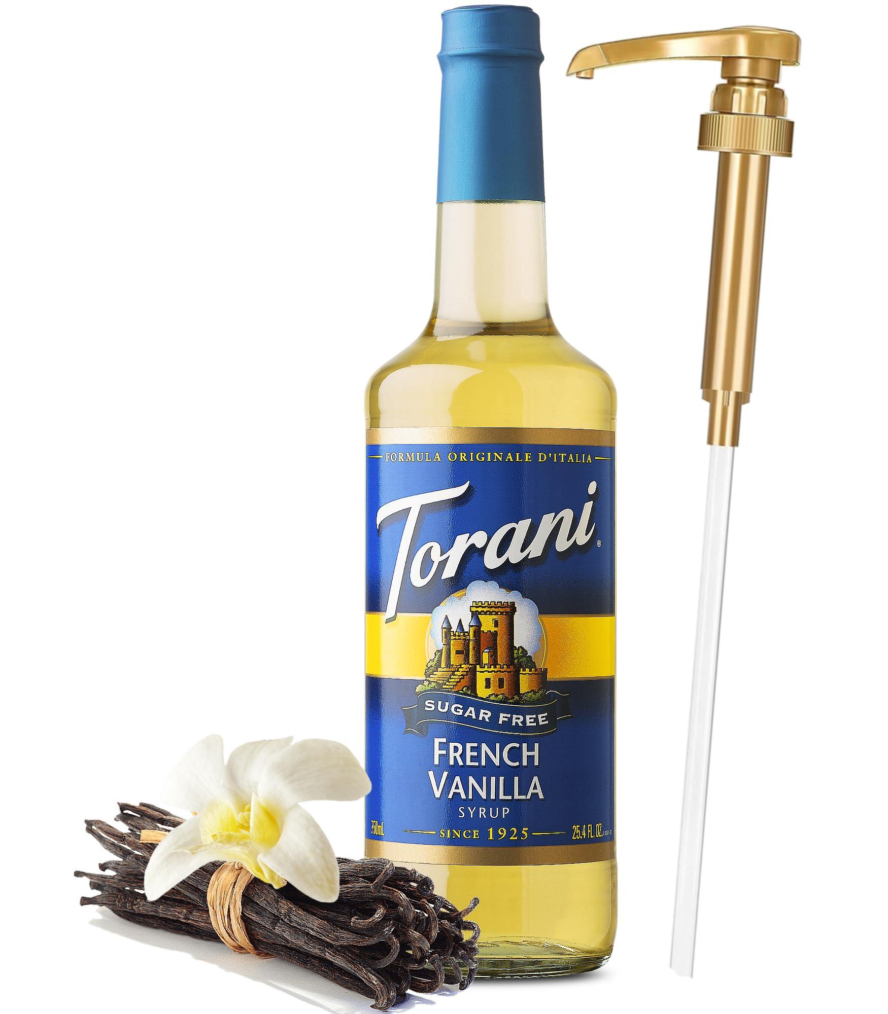 little squirt syrup pump Torani Sugar Free French Vanilla Syrup with Little Squirt Syrup Pump, 750ml 25.4 Ounces