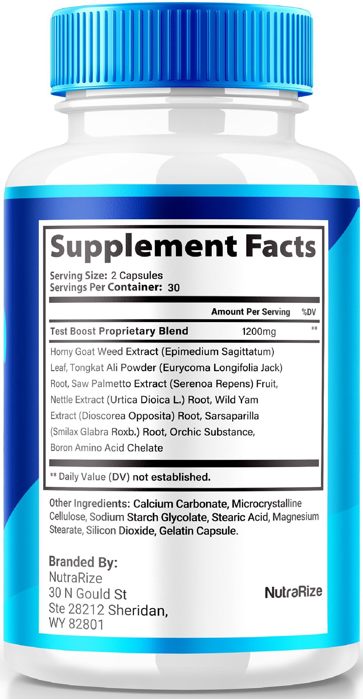 NutraRize (5 Pack) VirilBlue Capsules for Men, Viril Blue Male Supplement, All-Natural Formula to Support Performance and Confidence, Premium Nutrition for Overall Health, Official Pills Review (300 Capsules)