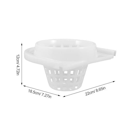 SOLUSTRE SOLUSTRE Plastic Mop Bucket Baskets, Cleaning Mop Bucket Drainage Basket Replacement Bucket Mop Cleaning Mop Strainer Basket for Mop Buckets Accessories White