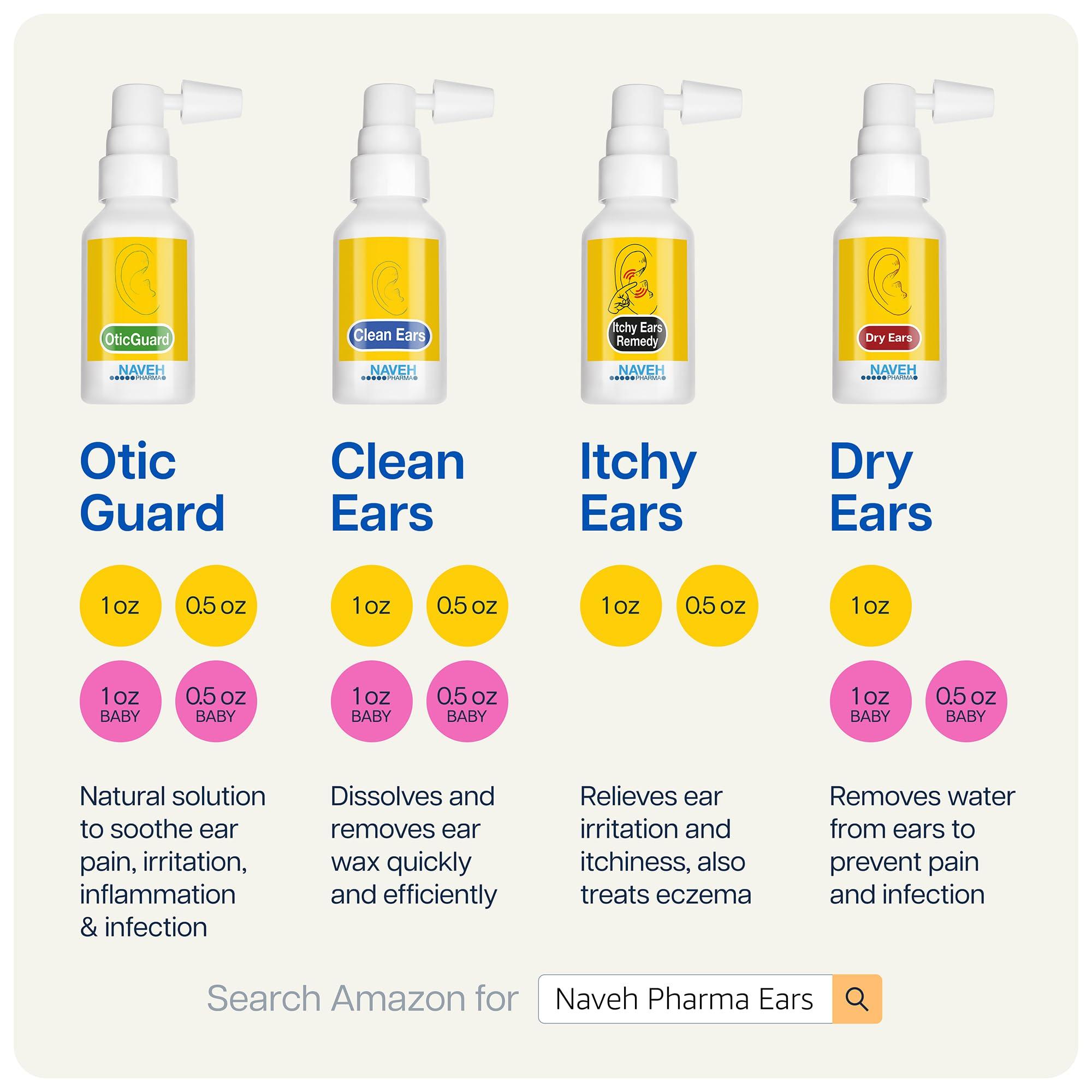 NAVEH PHARMA NAVEH PHARMA Dry Ears -Swimmers Ear Drops Spray - Ear Drying Drops for Swimmers Adults and Kids/Remove Water Trapped in Ears and Hearing Loss (1 Fl Oz)