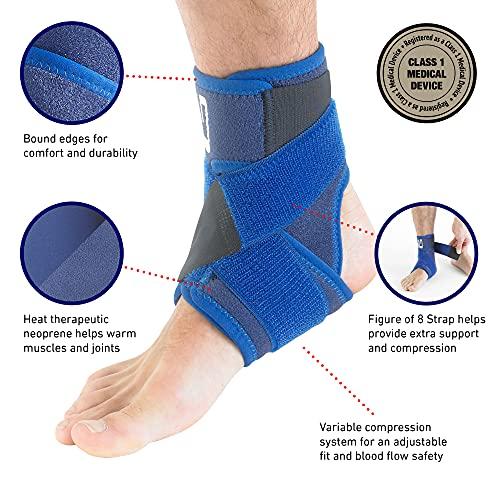 Neo-G Neo-G Ankle Brace with Figure of 8 Strap Neoprene Ankle Brace for Ligament Damage, Arthritis, for Sprained Ankle, Weak Ankles Class 1 Medical Device - One Size