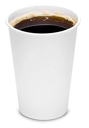 EcoQuality 20oz White Paper Coffee Cups Extra Large - Disposable Paper Coffee Cups - Hot Drink, Tea, Coffee, Cappuccino, Hot Chocolate, Chai, Chai Latte, Office, Travel, Recyclable - 20 Ounce Cups (250)