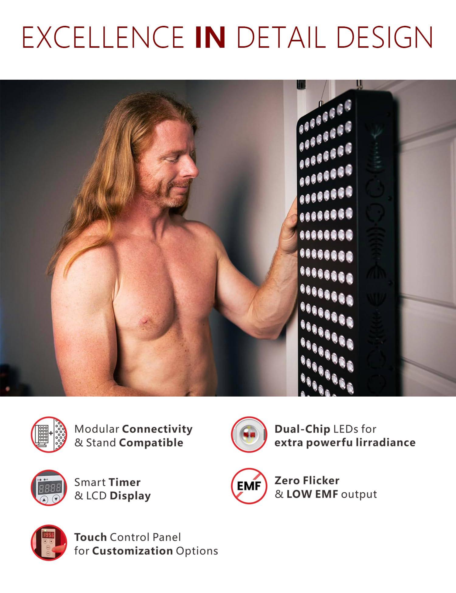 supersred supersred Red Light Therapy Full Body, Dual Chip Clinical Grade LED Therapy Panel with 200 LEDs 660nm 850nm Red Near Infrared Light Device for Body, Pain, Skin, Recovery, Sleep