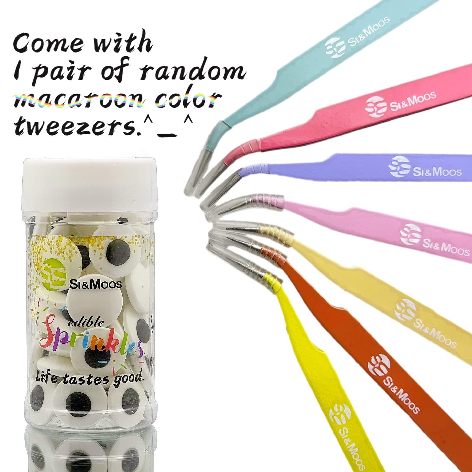 SE SI&MOOS SE Si&Moos Halloween Edible Googly Eyes | Big Candy Eyes for Decorating | Christmas Cookie Decorations | Large Candy Eyes Edible | Big Edible Eyeballs 3 OZ with Tweezers