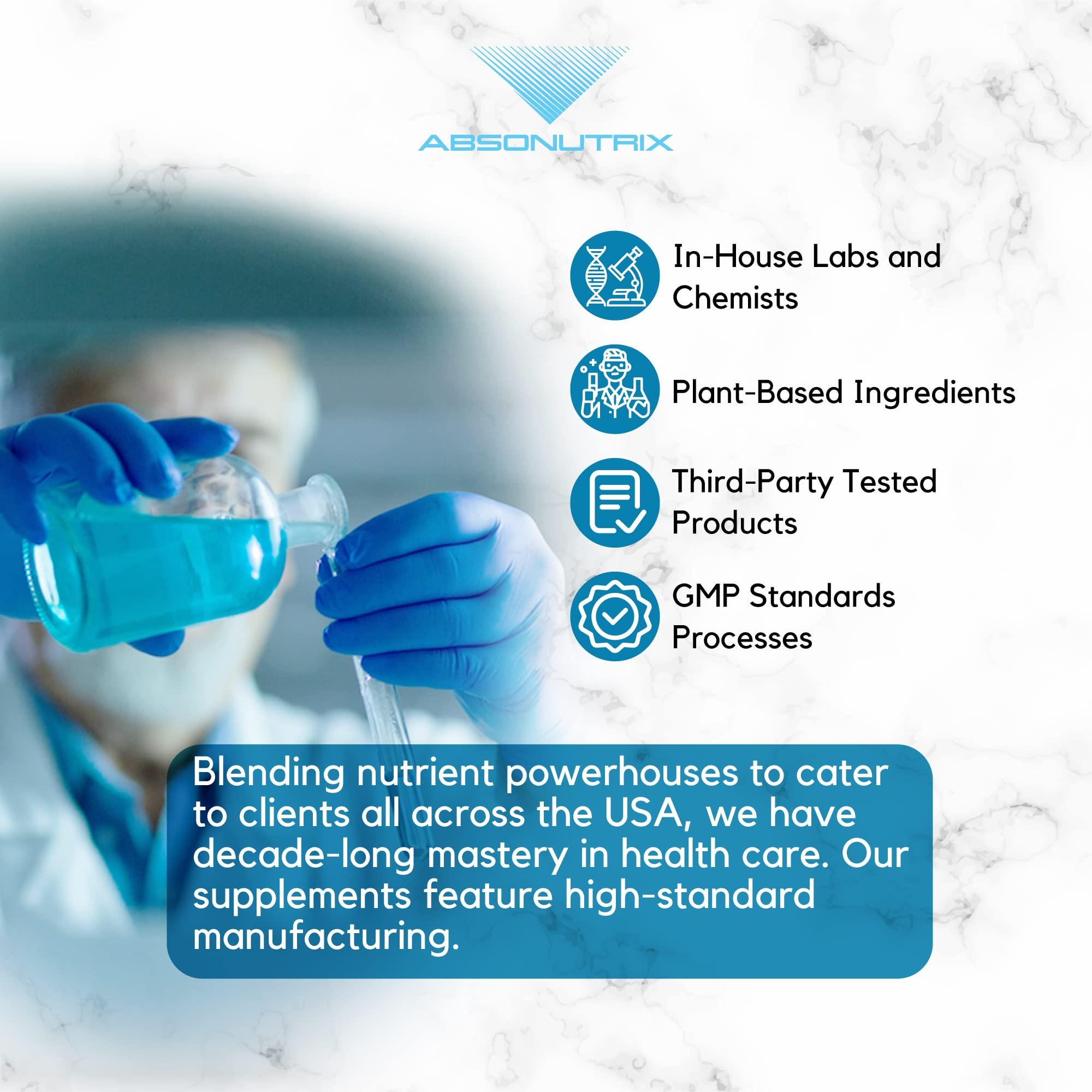 Absonutrix Absonutrix Myo Inositol & D-Chiro Inositol Blend 590 mg, 4 Fl Oz Drops, 200 Potent Servings, Bioavailability, Quick Absorption, GMP-Certified, Non-GMO, Cruelty-Free, Made in USA